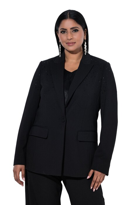 Blazer, Ziersteine, Reverskragen, Langarm