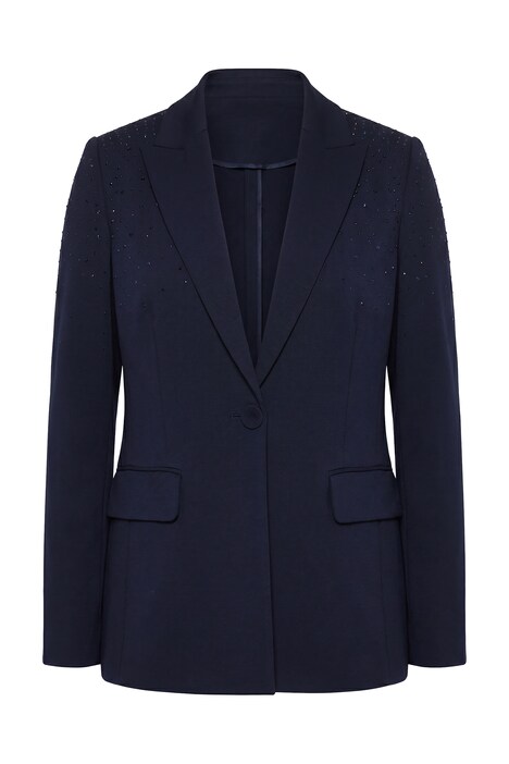 Blazer, Ziersteine, Reverskragen, Langarm