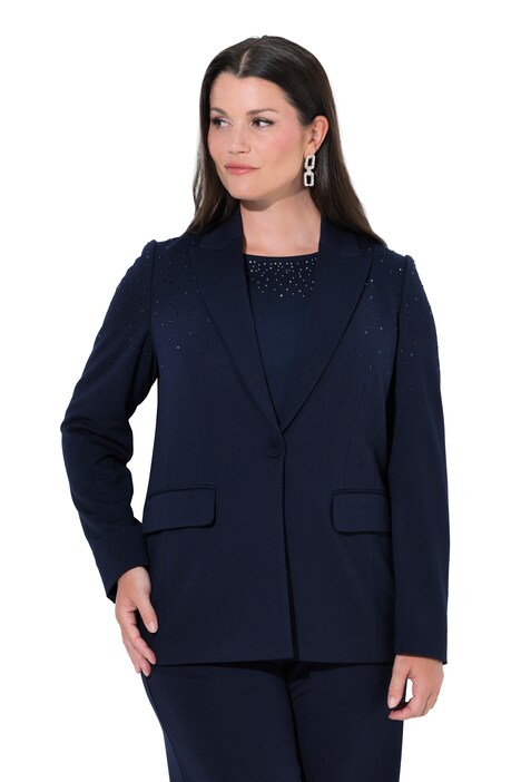 Blazer, Ziersteine, Reverskragen, Langarm
