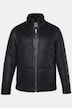 Lederoptik-Jacke, vegan, lässige Passform, Stehkragen, bis 8 XL