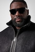 Lederoptik-Jacke, vegan, lässige Passform, Stehkragen, bis 8 XL