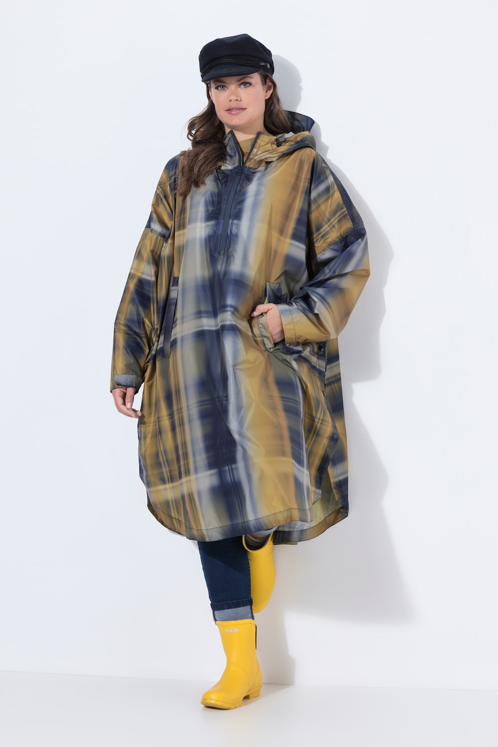 Funktions-Regencape, Unisex, Print, Kapuze