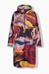 Functionele regencape, unisex, print, capuchon