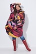 Functionele regencape, unisex, print, capuchon