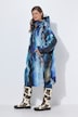 Functionele regencape, unisex, print, capuchon