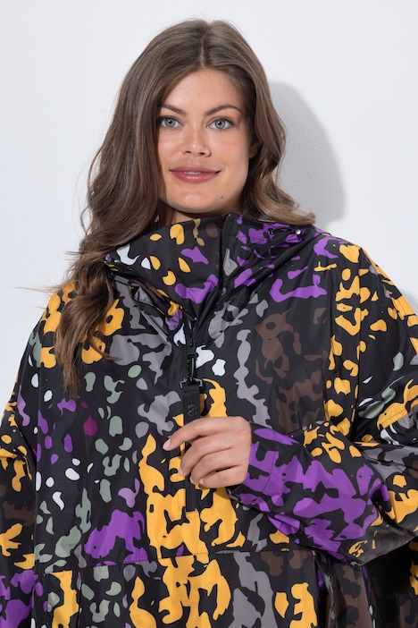 Poncho de pluie technique, modèle unisexe, capuche et logo poitrine
