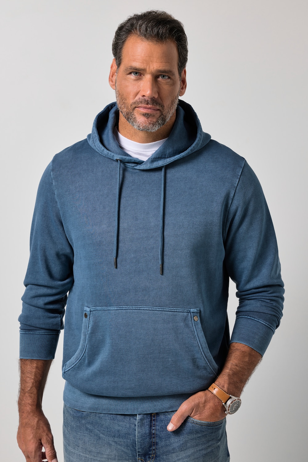 Hoodie, Sweat, Vintage Look, Kapuze, Kängurutasche, bis 8 XL