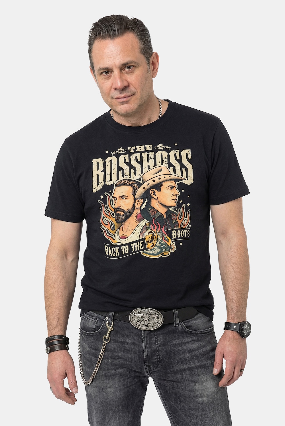 T-Shirt, Bandshirt, Boss Hoss, Halbarm, bis 8 XL