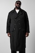 Manteau en laine mélangée, double boutonnage, col à revers - jusqu'au 8 XL