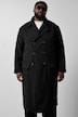 Manteau en laine mélangée, double boutonnage, col à revers - jusqu'au 8 XL