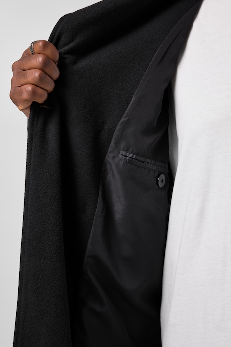 Manteau en laine mélangée, double boutonnage, col à revers - jusqu'au 8 XL