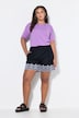 Short, wijde pijpen, wit borduursel