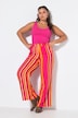 Hose, wide Legs, Musselin, Streifen