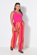 Hose, wide Legs, Musselin, Streifen