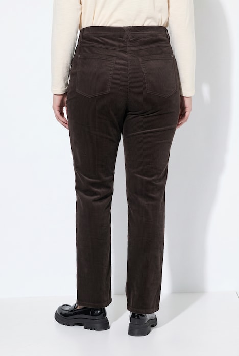 Pantalon en velours côtelé Marie, jambe large et taille confortable, coton bio