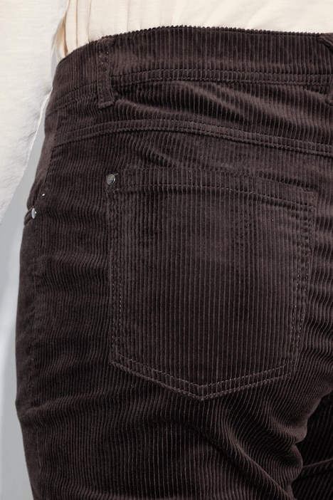 Pantalon en velours côtelé Marie, jambe large et taille confortable, coton bio