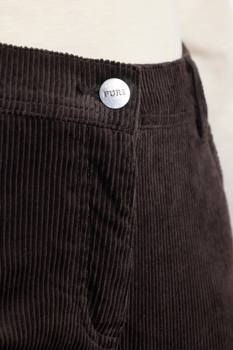 Pantalon en velours côtelé Marie, jambe large et taille confortable, coton bio