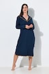 Nachthemd, Pyjama-Stil, Reverskragen, Langarm, Modalmix