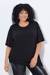 T-Shirt, asymetrischer Saum mit Spitze, Rundhals, Halbarm