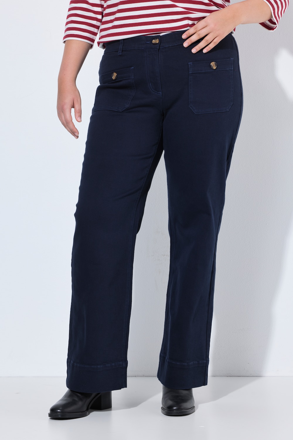 Jeans Mary, wijde pijpen, comfortabele tailleband, biologisch katoen