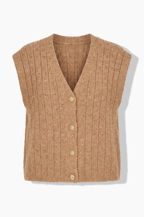 Openwork Knit Sweater Vest