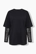 T-Shirt, Oversize Shape, Langarm mit Spitze