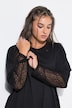 T-Shirt, Oversize Shape, Langarm mit Spitze