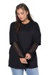 T-Shirt, Oversize Shape, Langarm mit Spitze