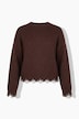 Pullover, Straight Shape, Perlennieten