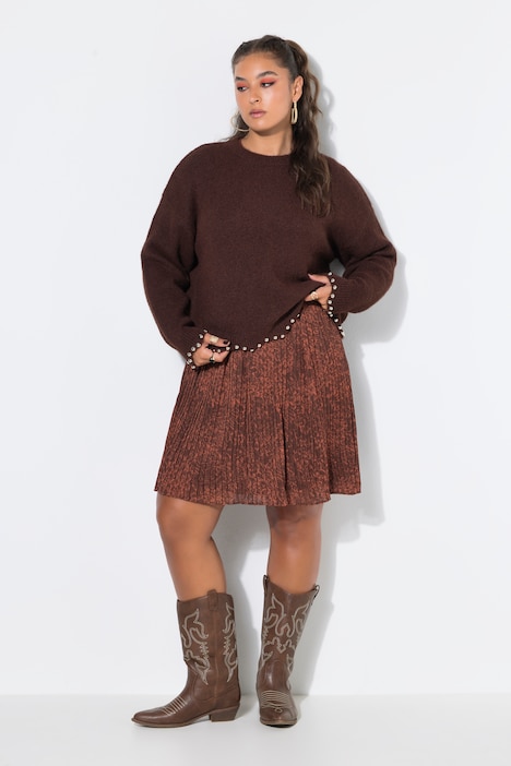 Pullover, Straight Shape, Perlennieten