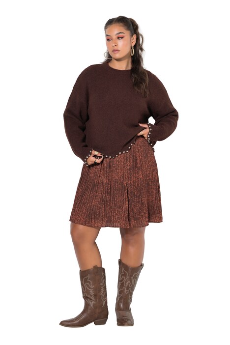 Pullover, Straight Shape, Perlennieten