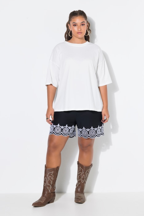 T-Shirt, Oversize Shape, Perlenfransen