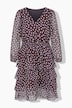 Midi-jurk, comfortabel model, chiffon, stippen