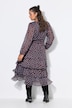Midi-jurk, comfortabel model, chiffon, stippen
