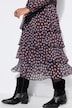 Midi-jurk, comfortabel model, chiffon, stippen