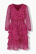 Midi-jurk, comfortabel model, chiffon, stippen