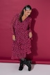 Midi-jurk, comfortabel model, chiffon, stippen