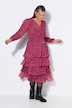 Midi-jurk, comfortabel model, chiffon, stippen