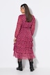 Midi-jurk, comfortabel model, chiffon, stippen