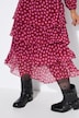 Midi-jurk, comfortabel model, chiffon, stippen