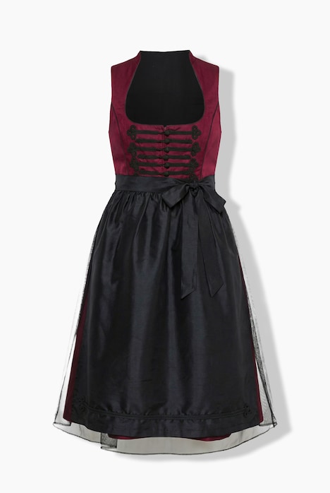 Dirndl, Schnürung, Spitze, Carré-Ausschnitt, ärmellos