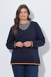 Sweatshirt, V-Ausschnitt, Langarm, Rückenprint, OEKO-TEX MIG