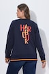 Sweatshirt, V-Ausschnitt, Langarm, Rückenprint, OEKO-TEX MIG