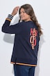 Sweatshirt, V-Ausschnitt, Langarm, Rückenprint, OEKO-TEX MIG