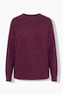 Pullover, Querripp, Rundhals, Fledermaus-Langarm