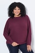 Pullover, Querripp, Rundhals, Fledermaus-Langarm