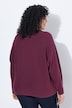 Pullover, Querripp, Rundhals, Fledermaus-Langarm