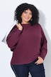 Pullover, Querripp, Rundhals, Fledermaus-Langarm