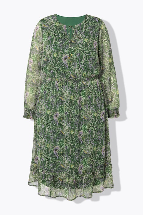 Midikleid, bequemer Shape, Chiffon, Paisley