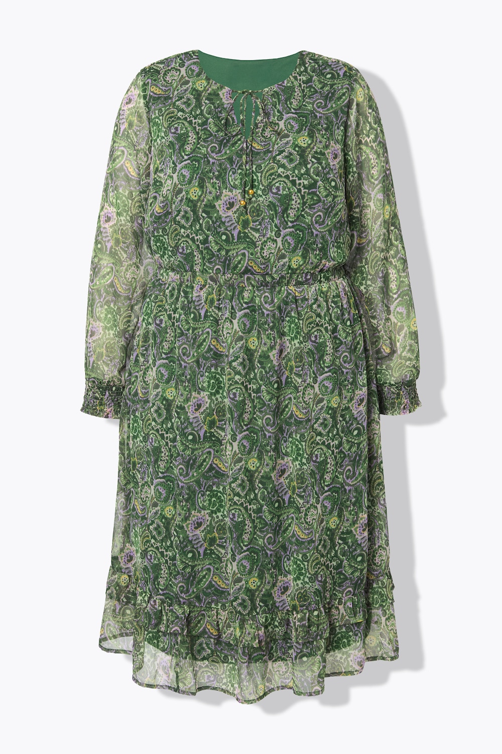 Midikleid, bequemer Shape, Chiffon, Paisley